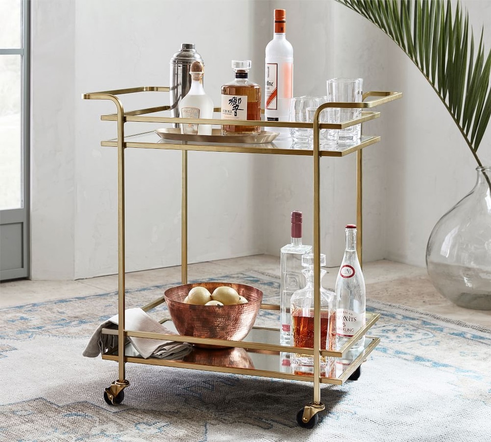 Skylar Metal Bar Cart