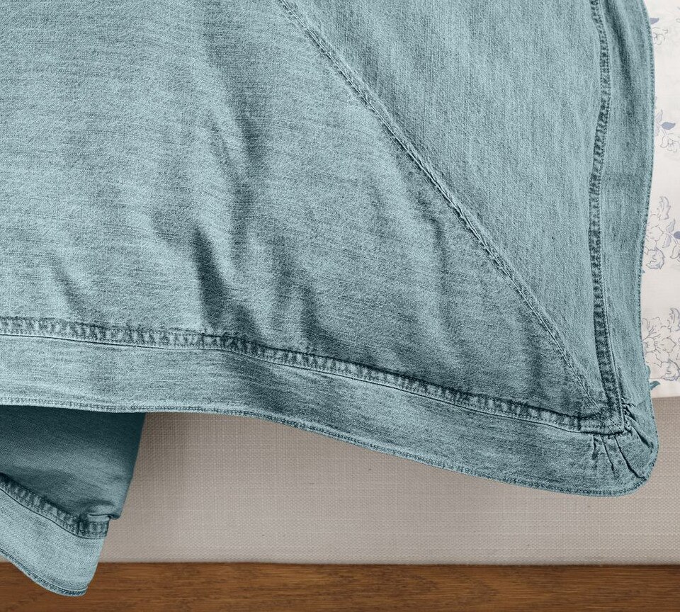Soft Washed Denim Quilt Cover & Pillowcases