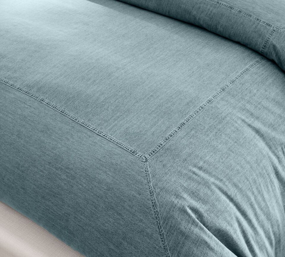 Soft Washed Denim Quilt Cover & Pillowcases