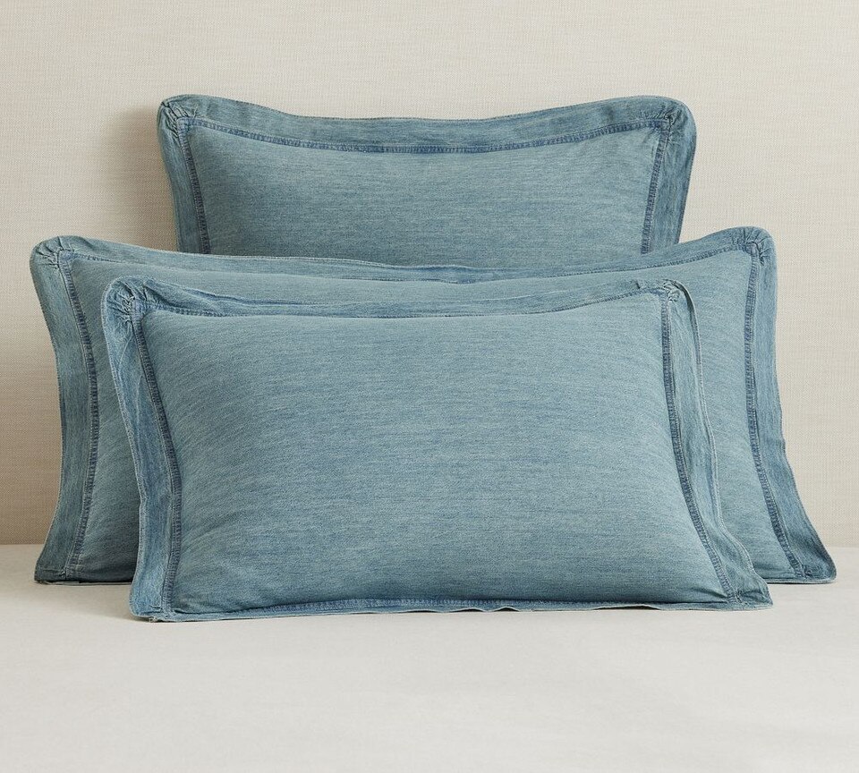 Soft Washed Denim Quilt Cover & Pillowcases