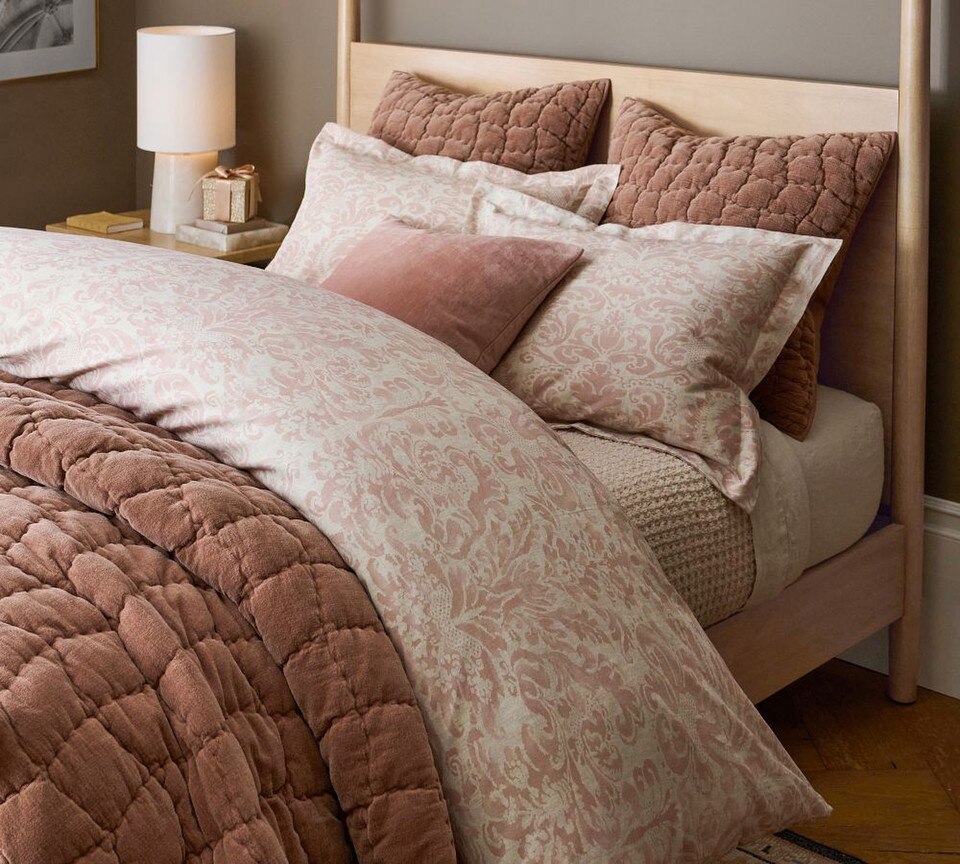 Stella Printed Damask Quilt Cover