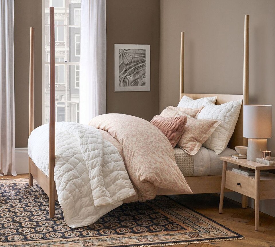Stella Printed Damask Quilt Cover