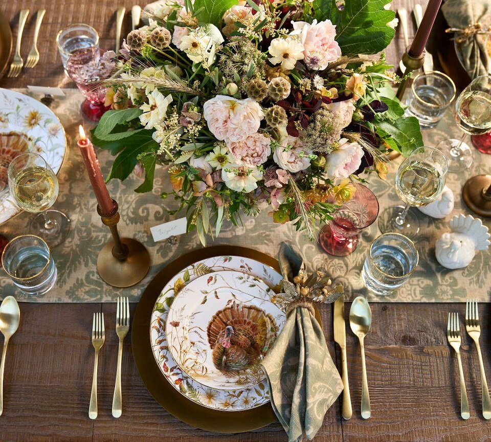 Stella Damask Organic Cotton Napkins - Set of 4