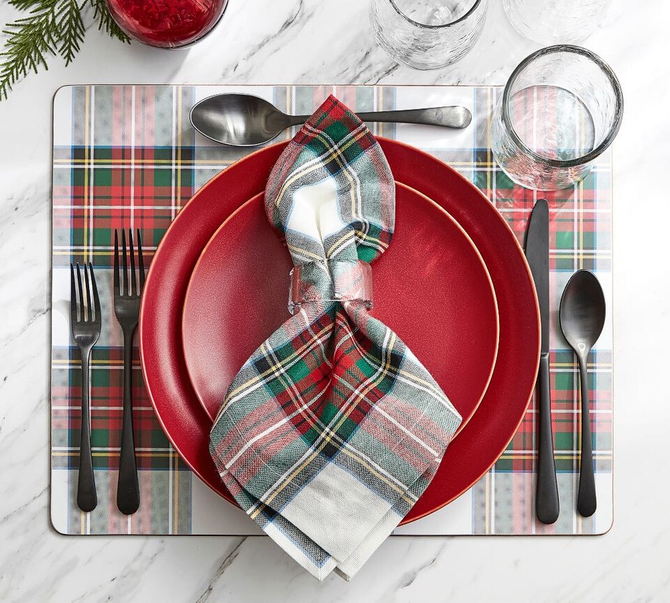Stewart Plaid Cotton Napkins - Set of 4