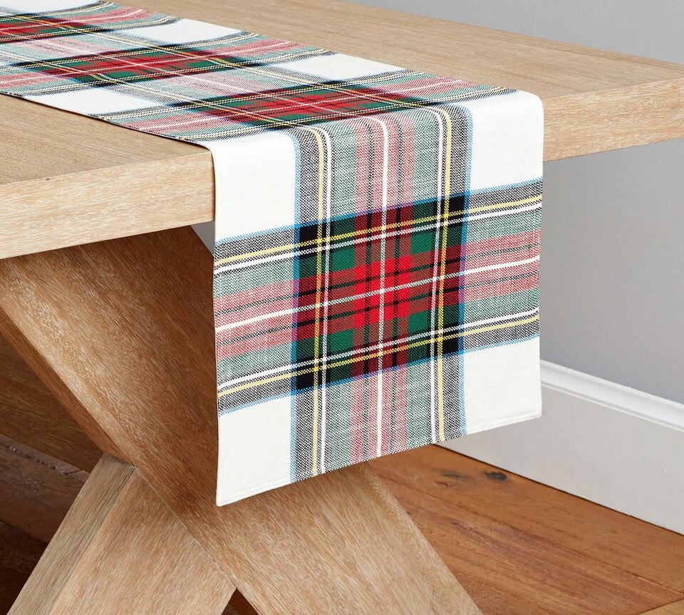 Stewart Plaid Cotton Table Runner