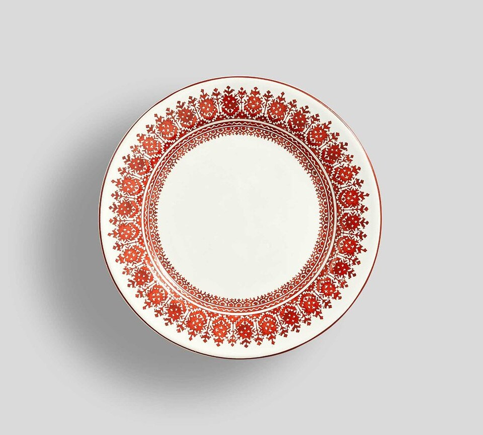 undefined | Tahoe Fair Isle Stoneware Appetiser Plates - Set of 4