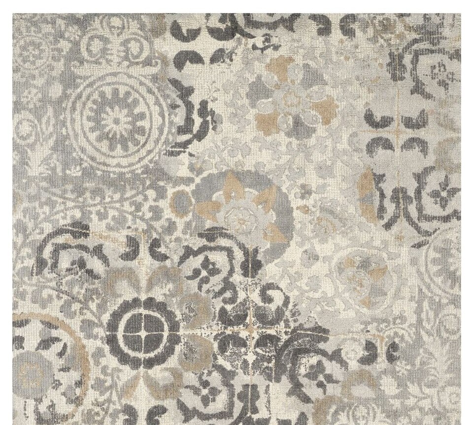 Talia Printed Rug - Grey