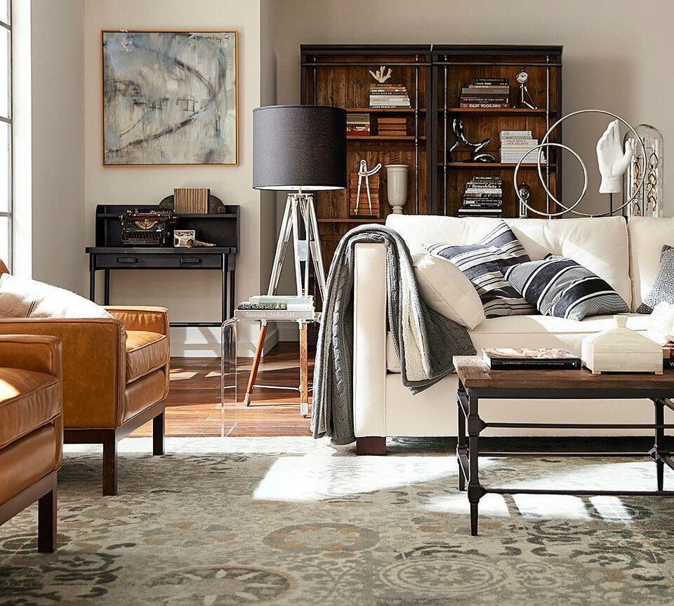 Talia Printed Rug - Grey