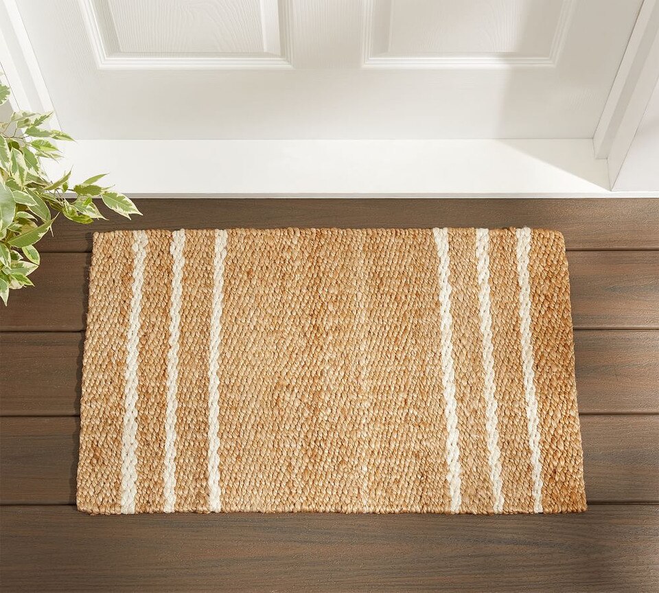 Three Stripe Natural Fibre Doormat
