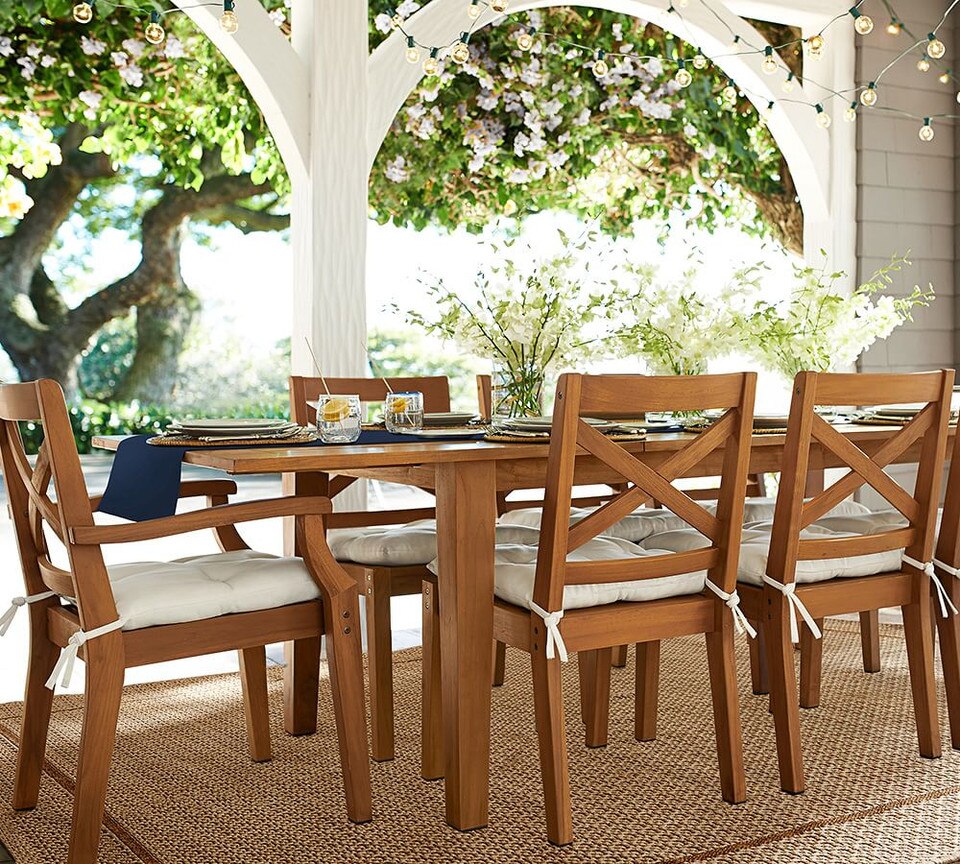 Tufted Sunbrella® Outdoor Dining Chair Cushion | Pottery ...