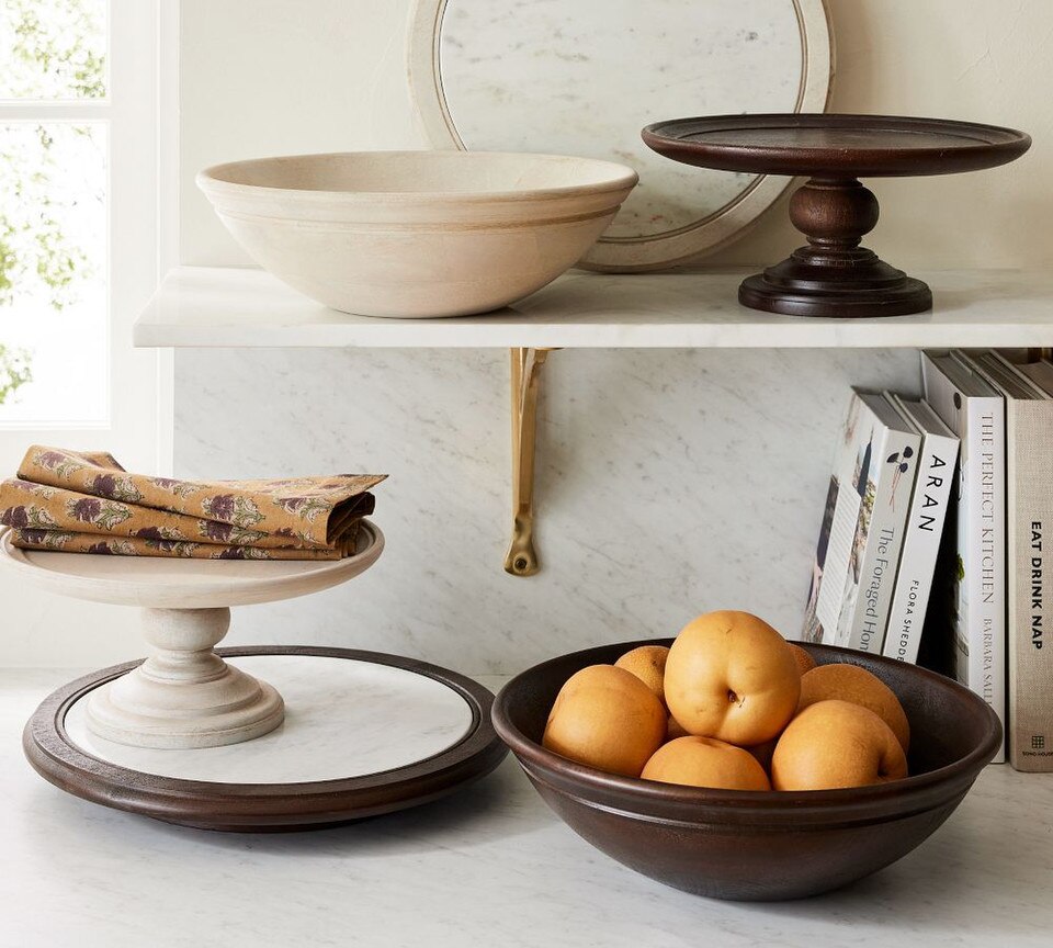 Turned-Wood Serving Bowl