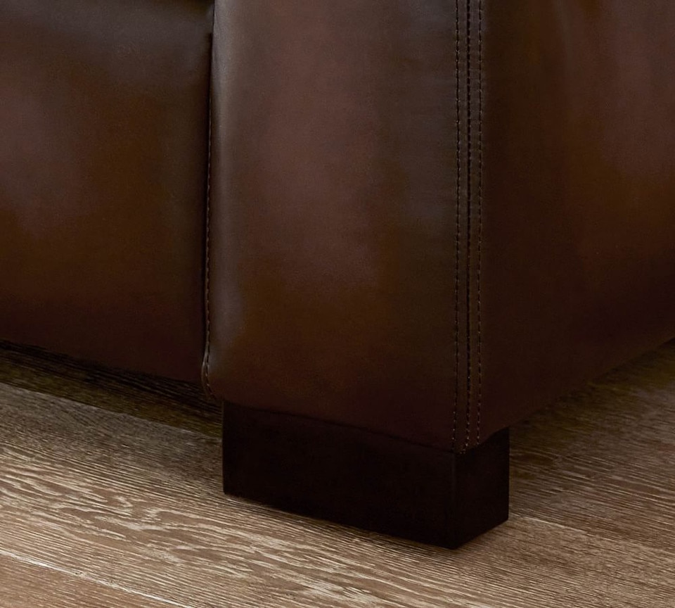 Turner Roll Arm Leather Sofa (174 - 277 cm)
