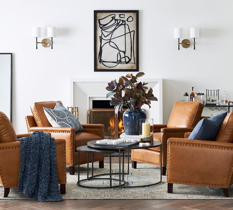 Tyler Square Arm Leather Chair