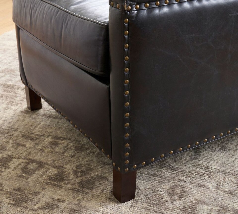 Tyler Square Arm Leather Recliner