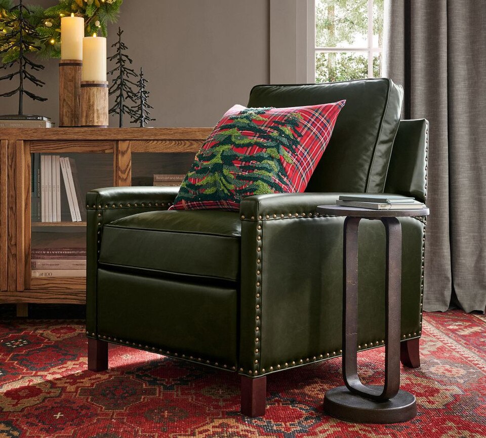 Tyler Square Arm Leather Recliner
