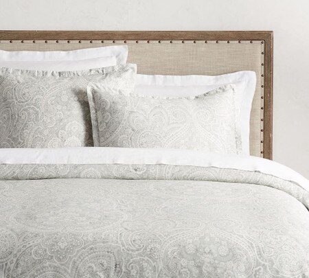 Vanessa Printed Tencel Quilt Cover Pillowcase Grey Pottery