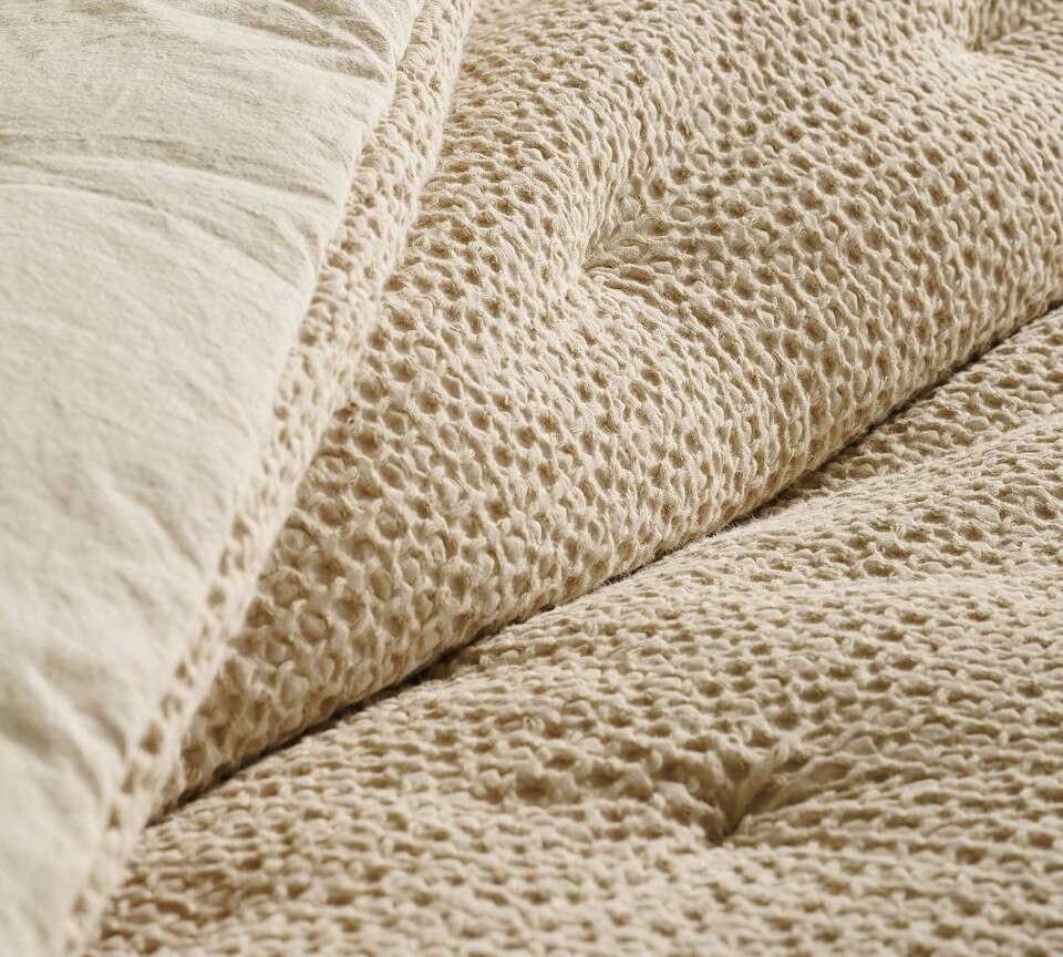 Vintage Washed Cotton/Linen Coverlet