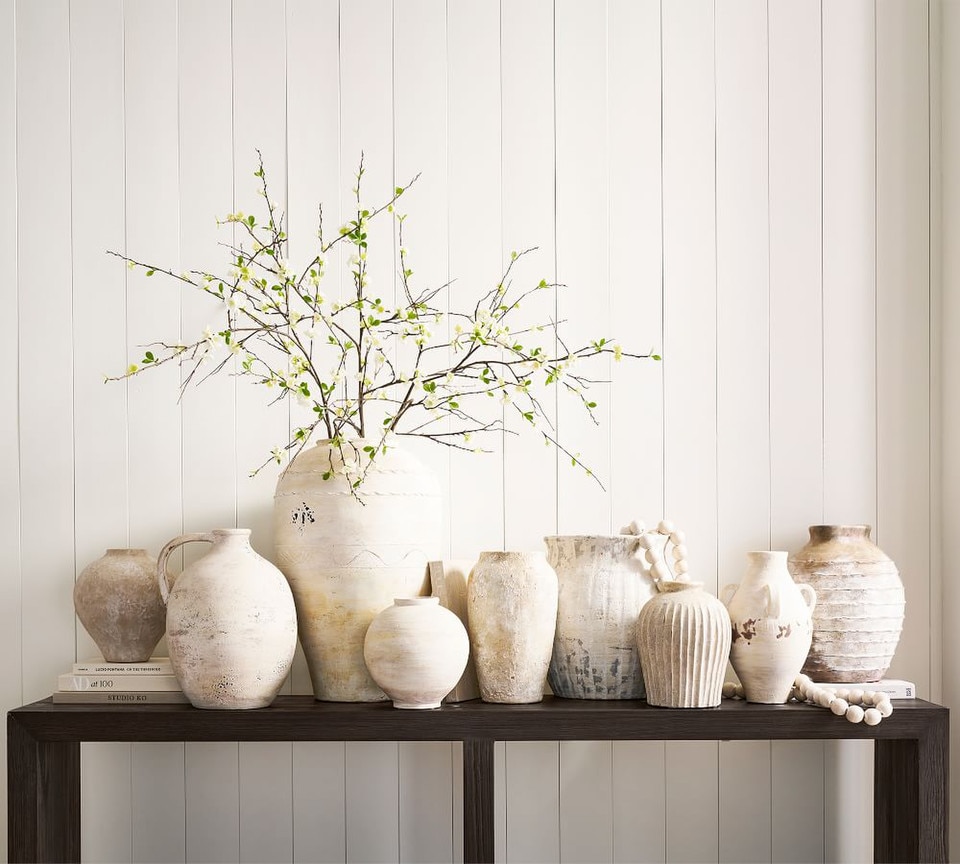 Weathered Handcrafted Terracotta Vases
