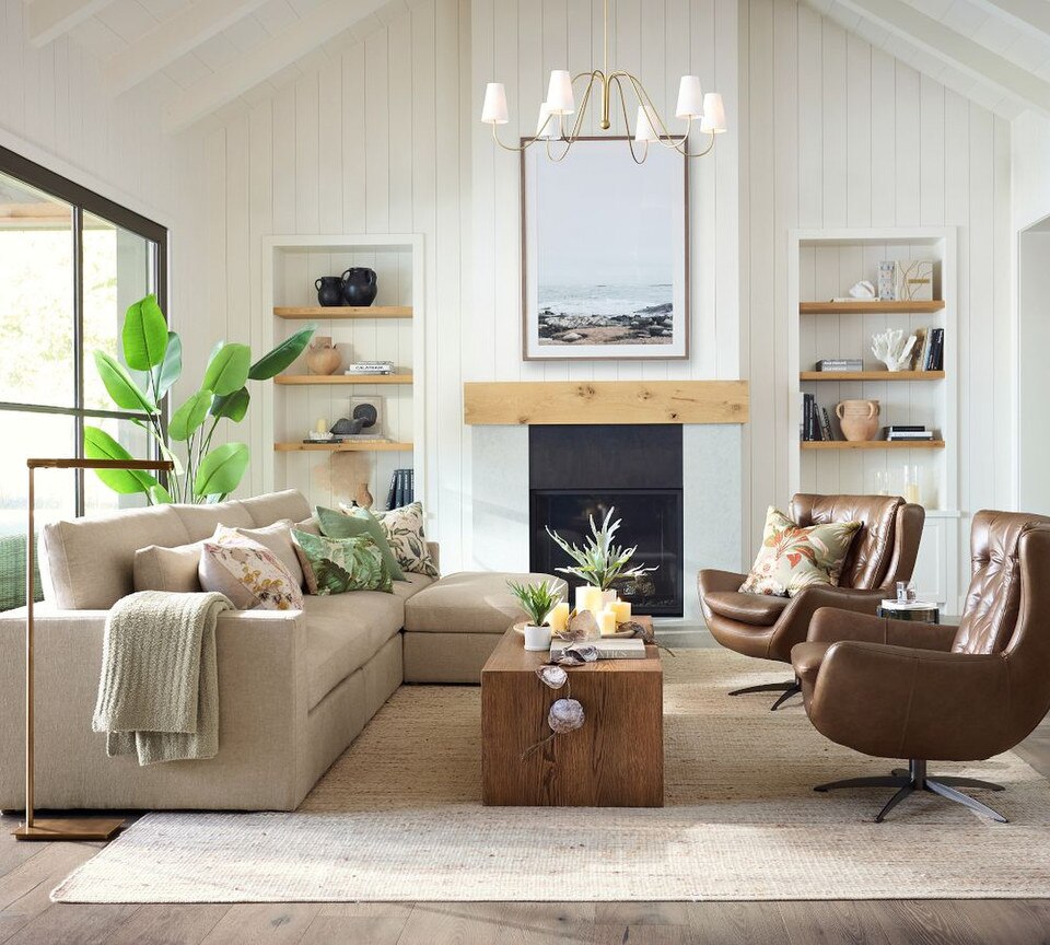 Wells Tufted Leather Swivel Chair