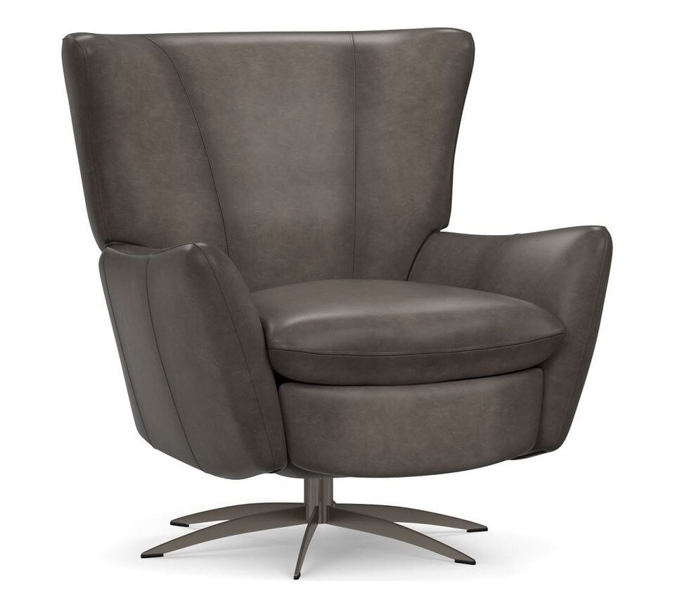 Wells Leather Swivel Recliner