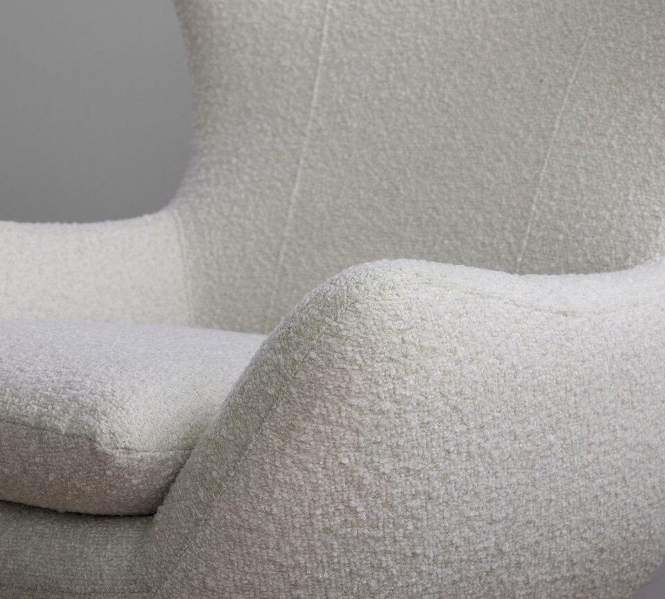 Wells Upholstered Tight-Back Swivel Armchair