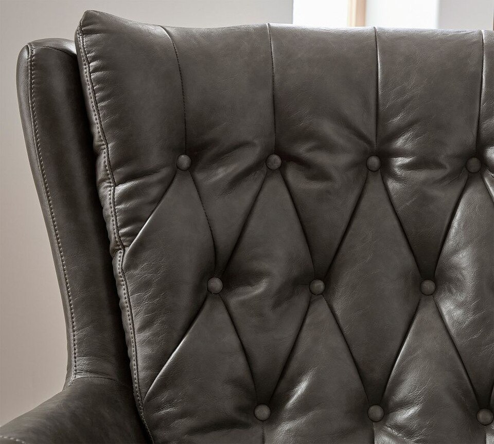 Wells Tufted Leather Armchair