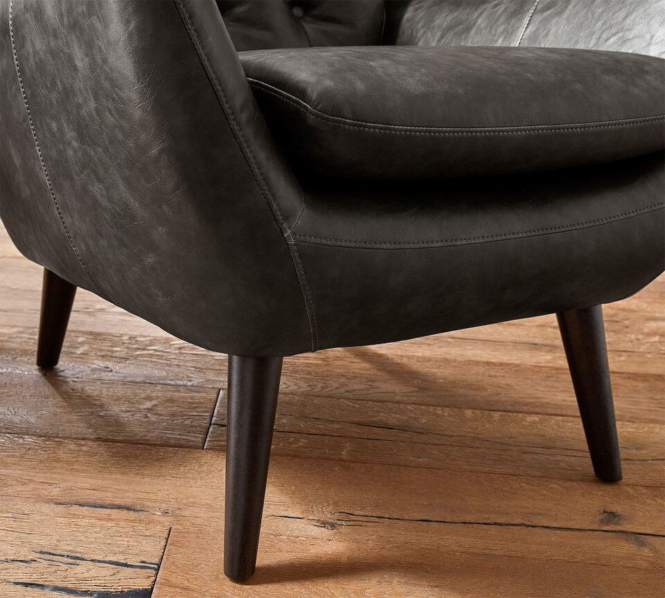 Wells Tufted Leather Armchair