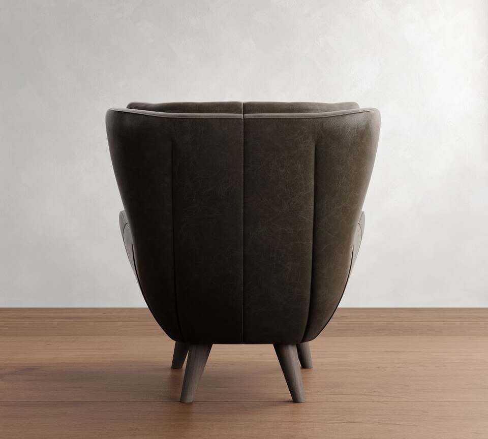 Wells Tufted Leather Armchair