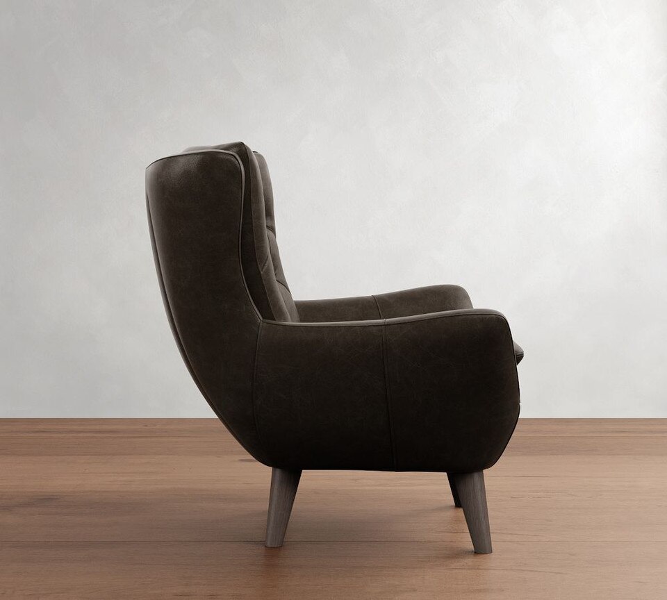 Wells Tufted Leather Armchair