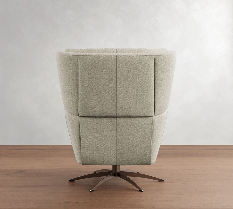 Wells Upholstered Tufted Swivel Recliner