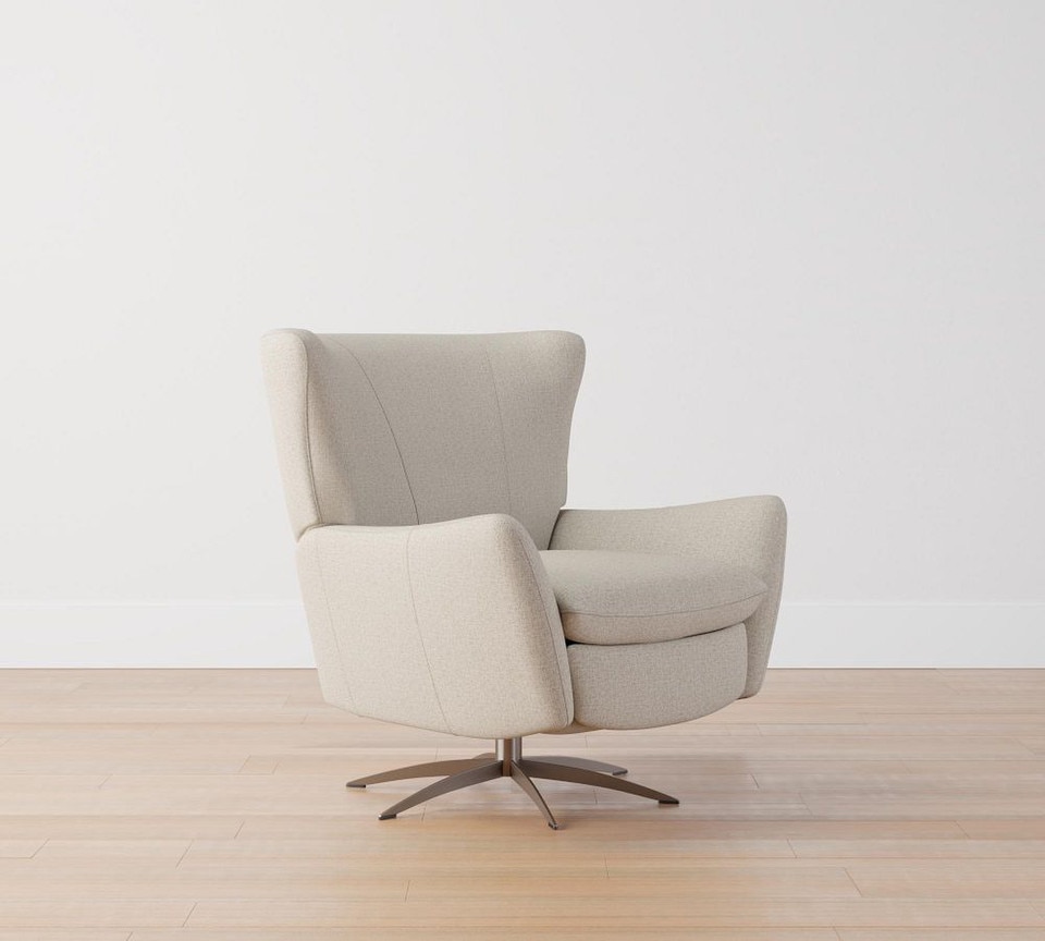 Wells Upholstered Tight-Back Swivel Recliner