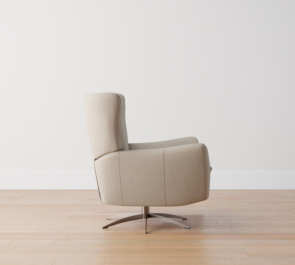 Wells Upholstered Tight-Back Swivel Recliner