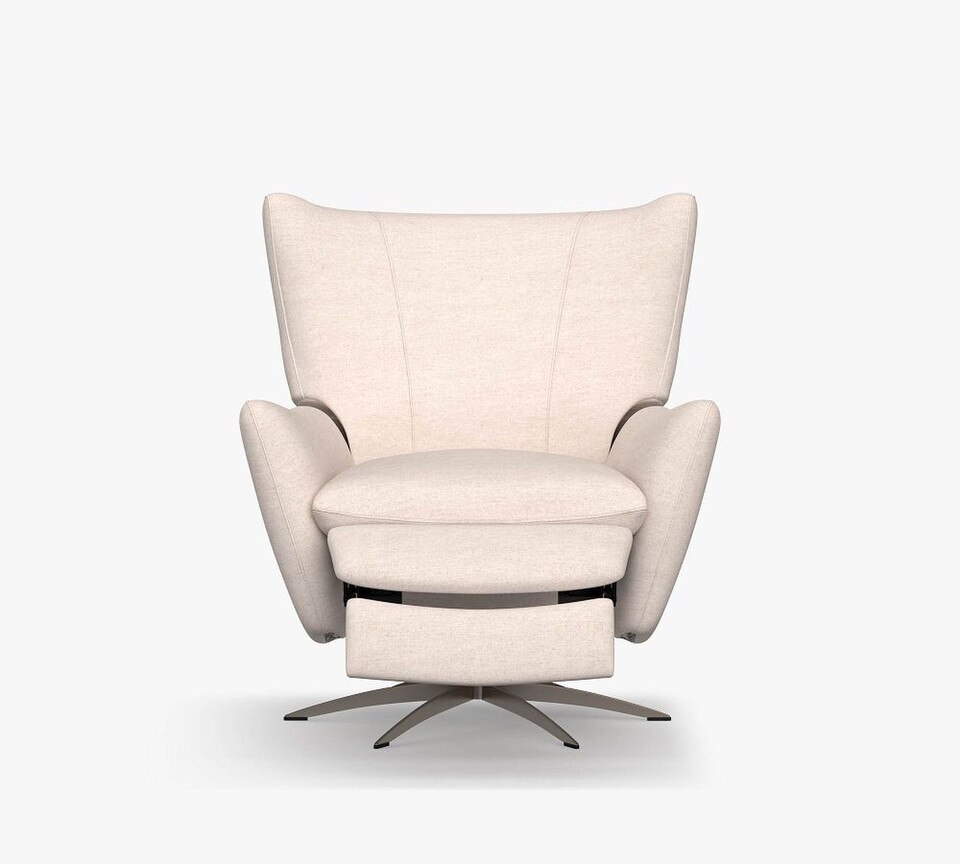 Wells Upholstered Tight-Back Swivel Recliner