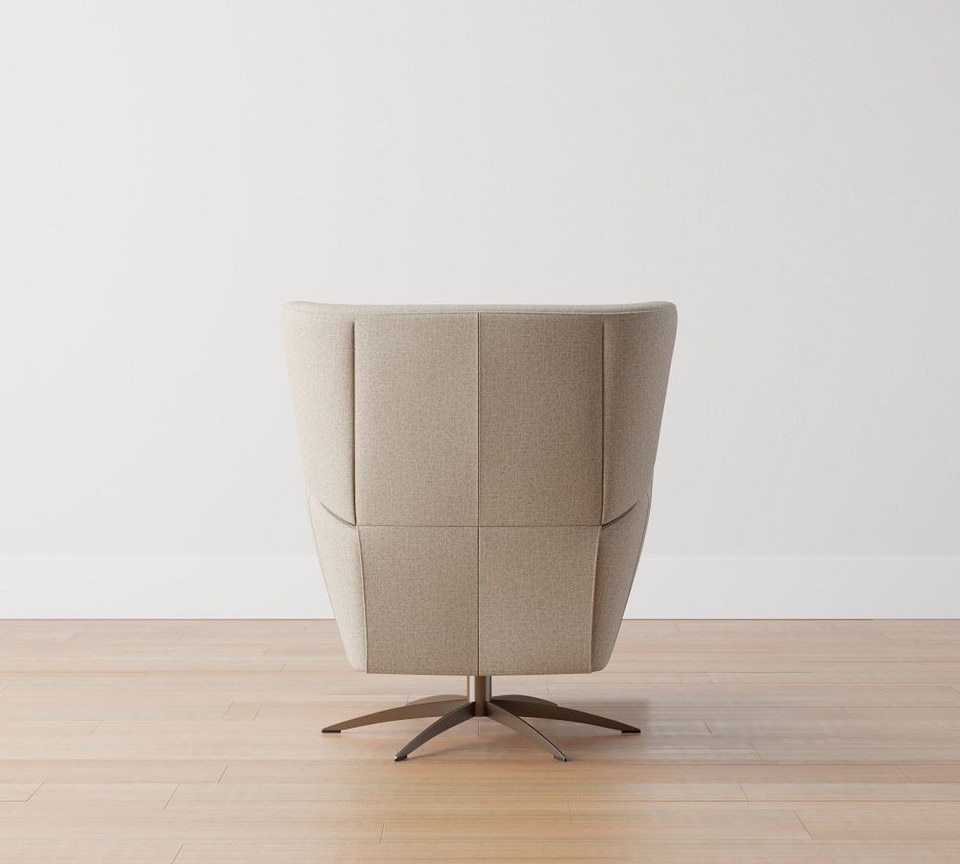 Wells Upholstered Tight-Back Swivel Recliner