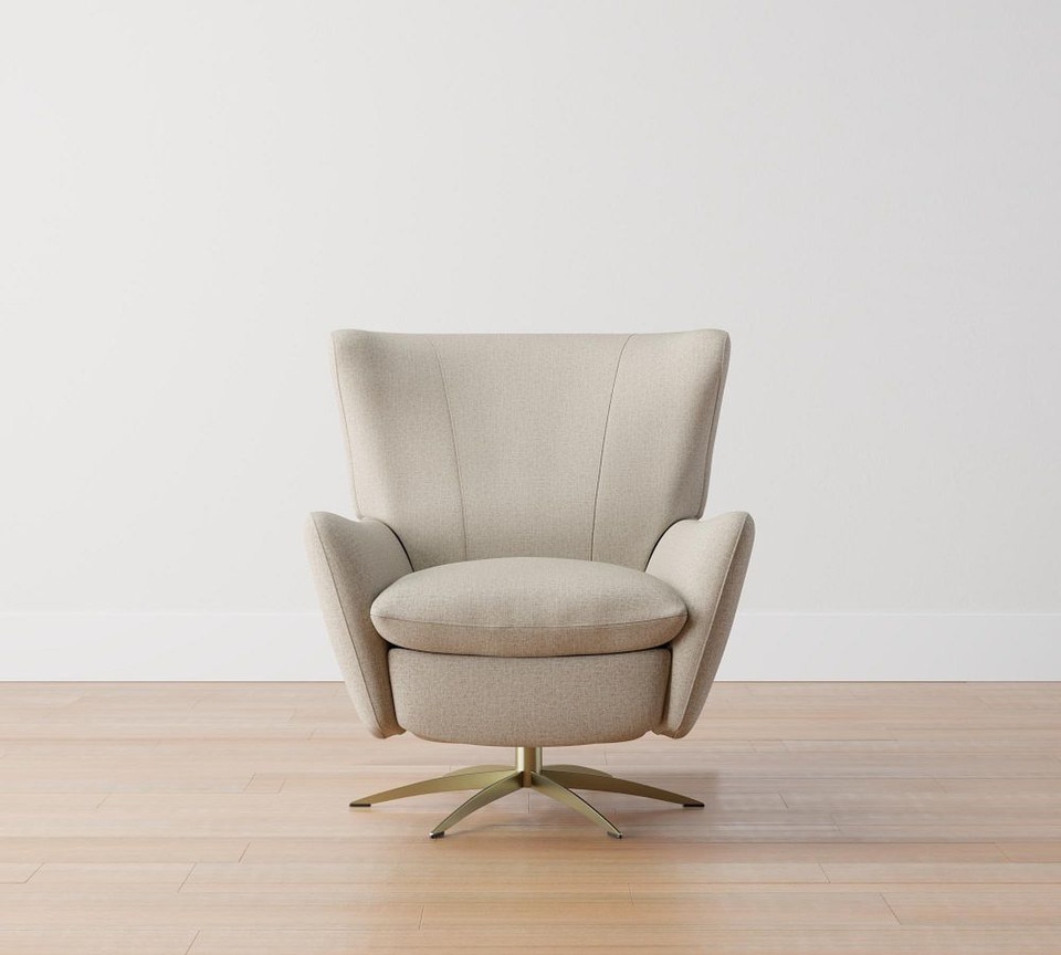 Wells Upholstered Tight-Back Swivel Recliner