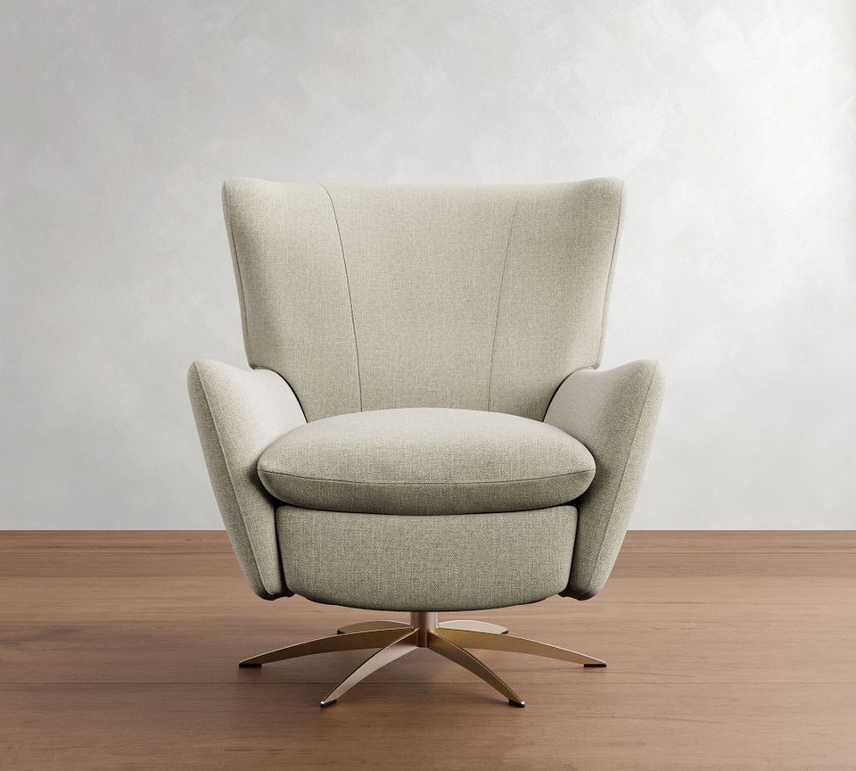 Wells Upholstered Tight-Back Swivel Recliner