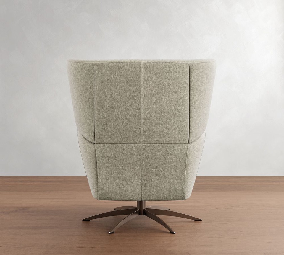 Wells Upholstered Tight-Back Swivel Recliner