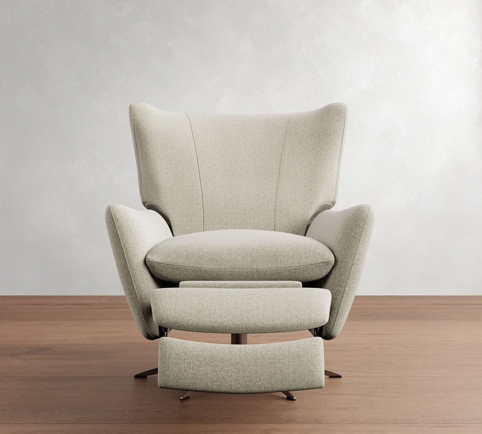 Wells Upholstered Tight-Back Swivel Recliner