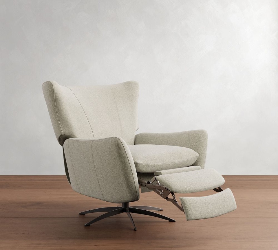 Wells Upholstered Tight-Back Swivel Recliner