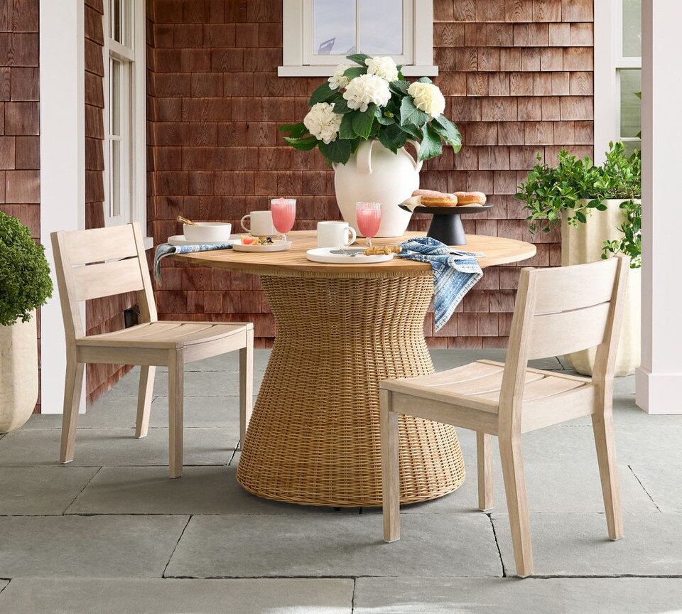 Westport Wicker Outdoor Round Dining Table