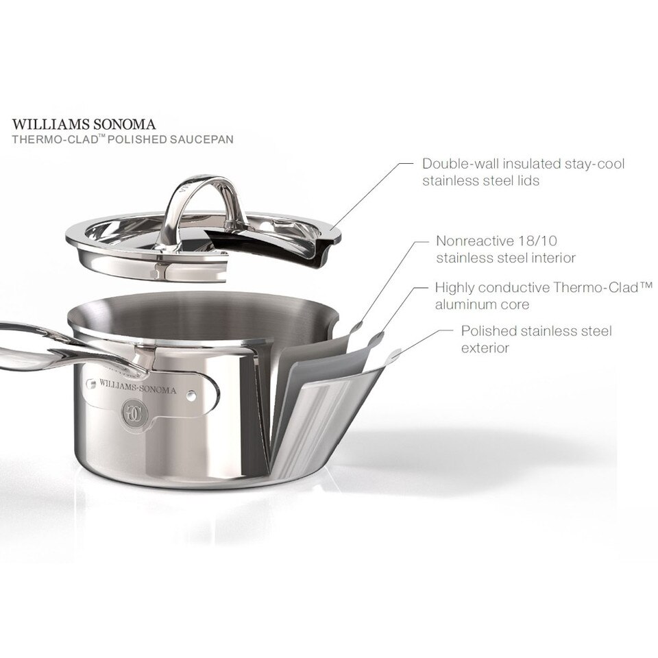 Williams Sonoma Thermo-Clad„¢ Stainless-Steel 10-Piece Cookware Set