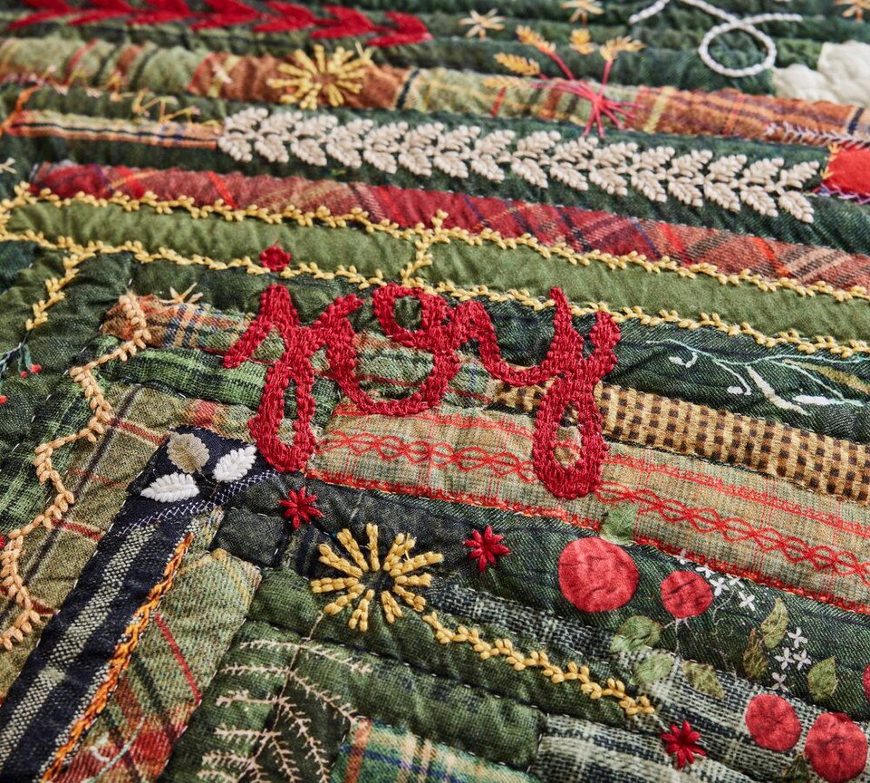 Festive Dreams Handcrafted Reversible Coverlet
