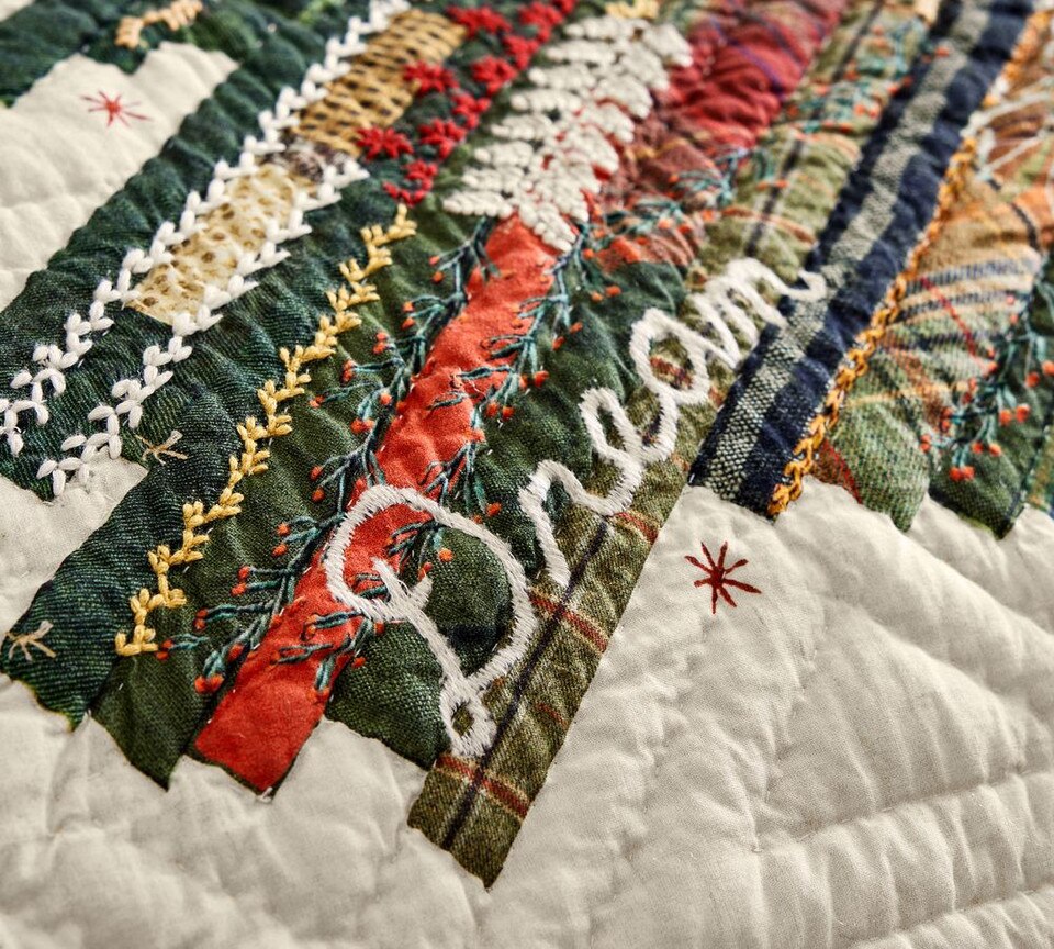 Festive Dreams Handcrafted Reversible Coverlet