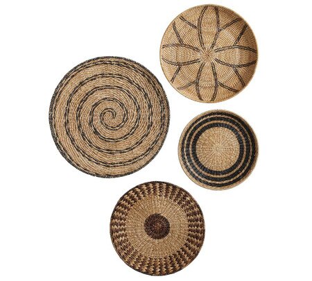 Handwoven Basket Wall Art Set Of 3