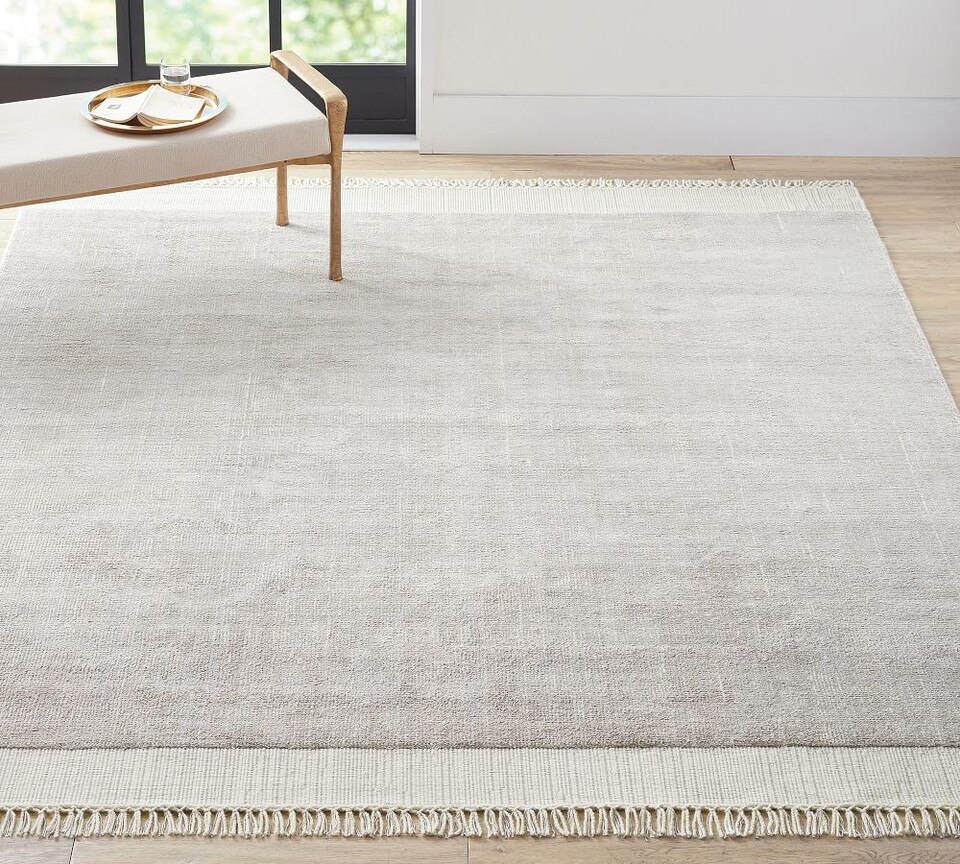 Wray Handwoven Flatweave Rug Silver Pottery Barn Australia